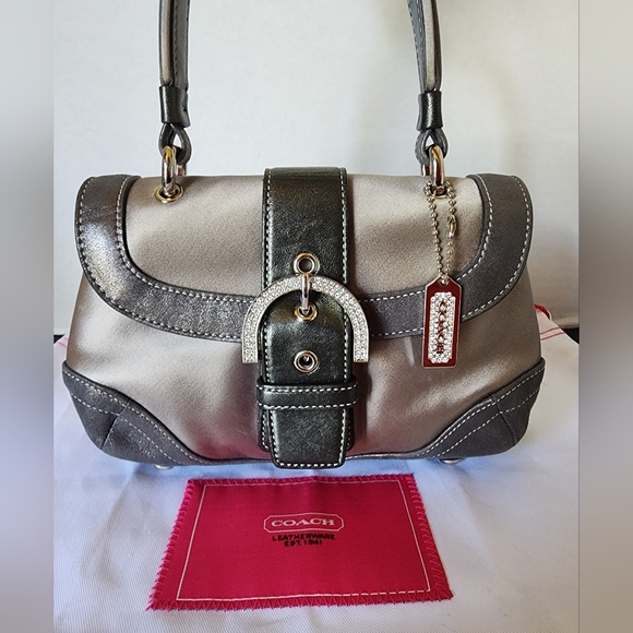 ‼️SOLD‼Coach Vintage Limited Edition Madison Satin Soho, Swarovski Crystals, EUC - Picture 1 of 16